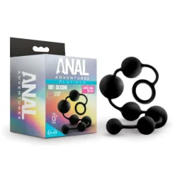 Anal Adventures - Chapelet anal en silicone - Noir