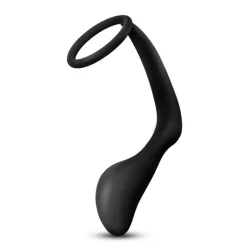 Anal Adventures Platinum - Plug anal avec anneau pénien