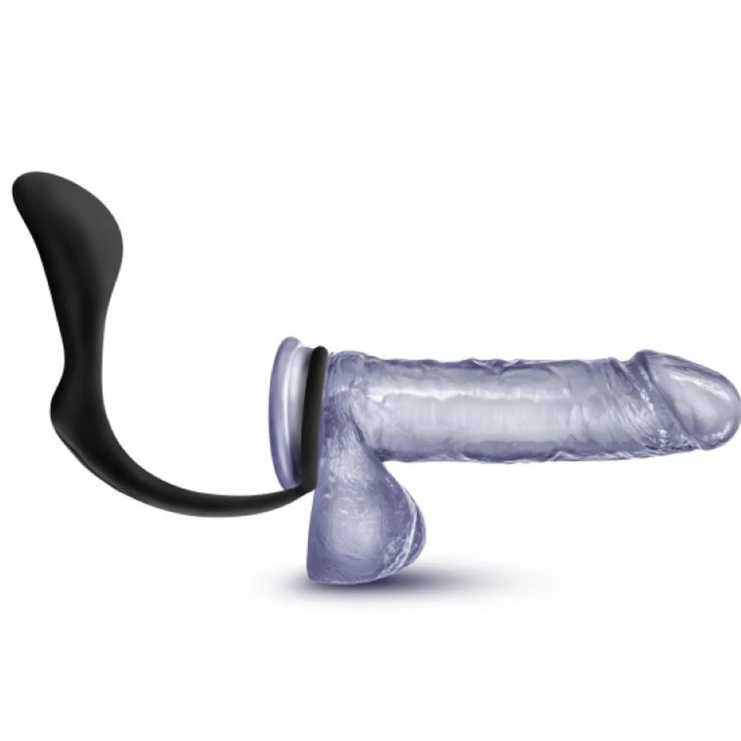 Anal Adventures Platinum - Plug anal avec anneau pénien