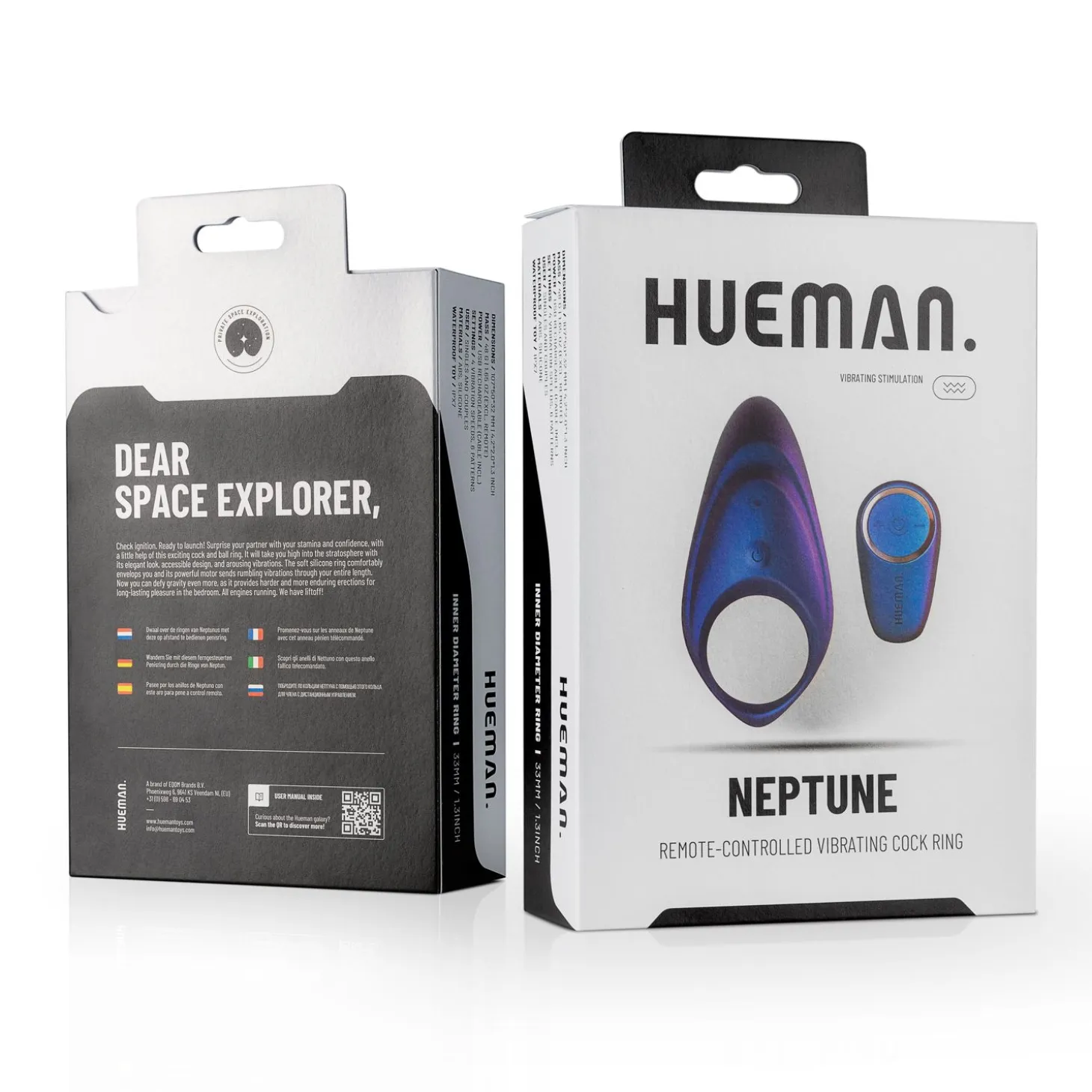Anneau vibrant pour pénis avec télécommande - Neptune