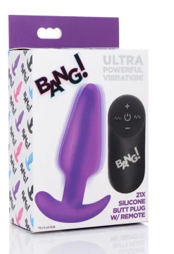 BANG! - Plug Anal Vibrant avec Télécommande - Violet