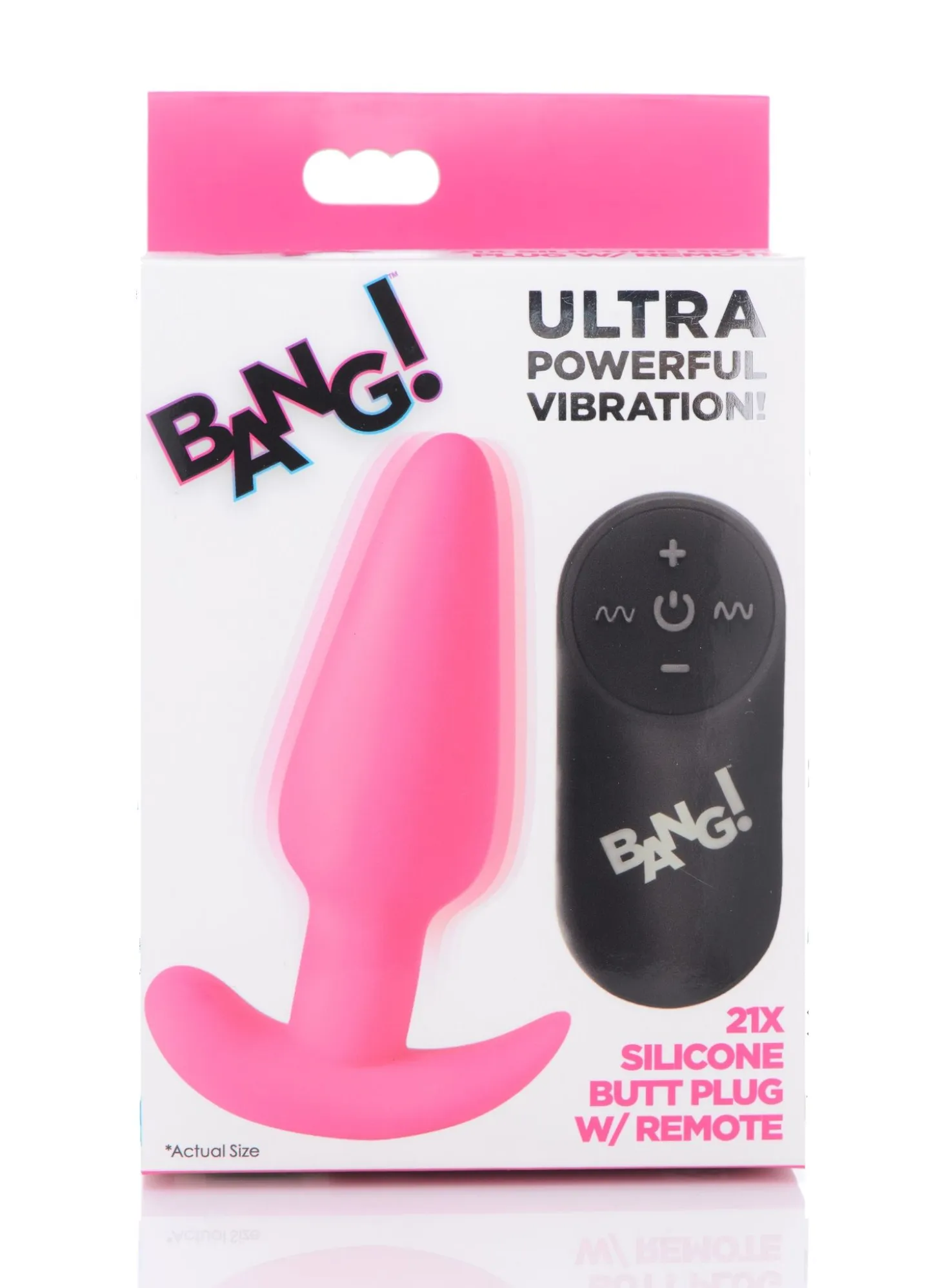 BANG! - Plug Anal Vibrant avec Télécommande - Rose