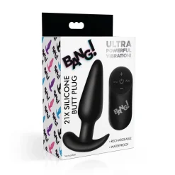 BANG! - Plug Anal Vibrant avec Télécommande -Noir