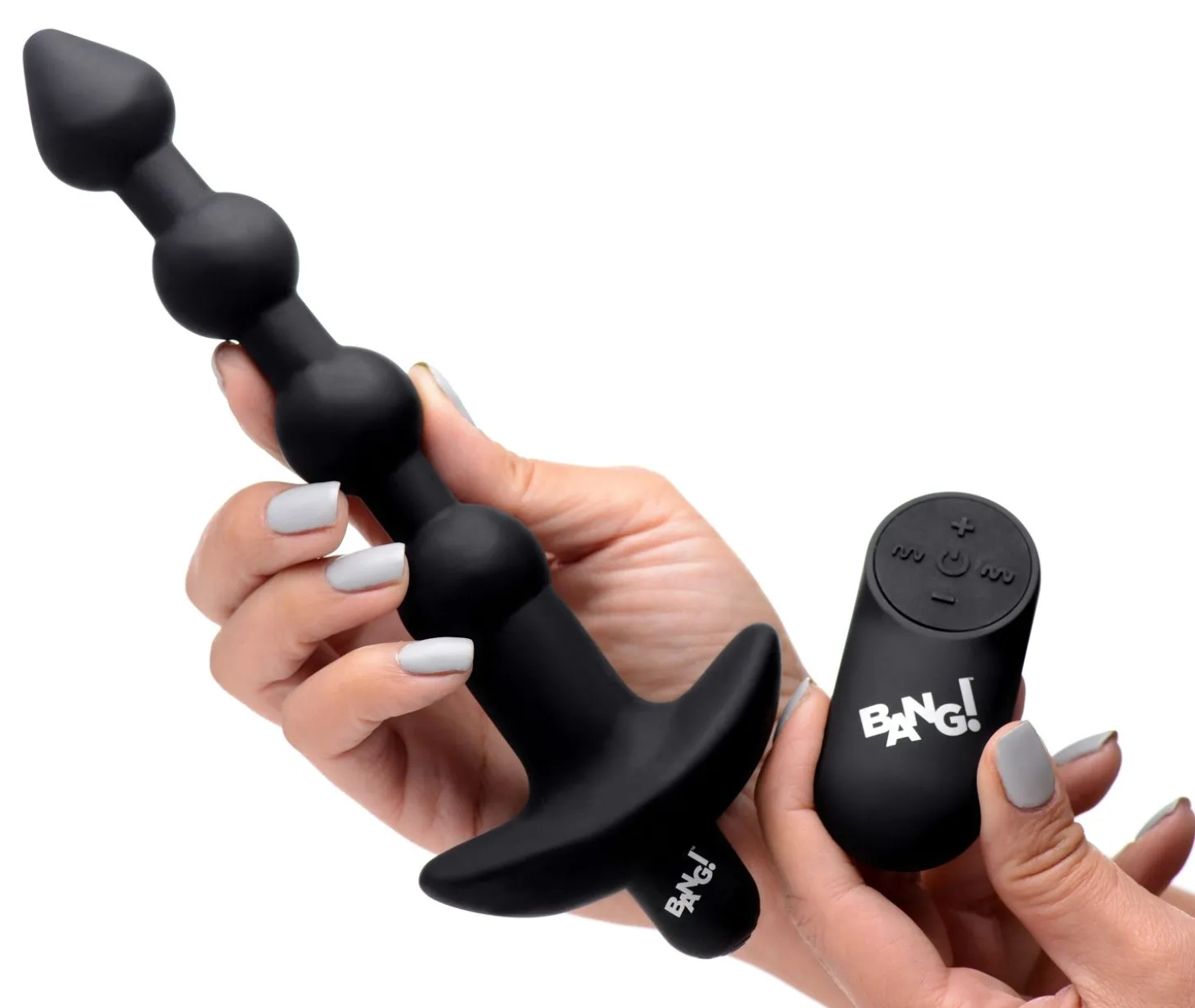 BANG! - 28X Boules Anales Vibrantes en Silicone avec Télécommande - Noir