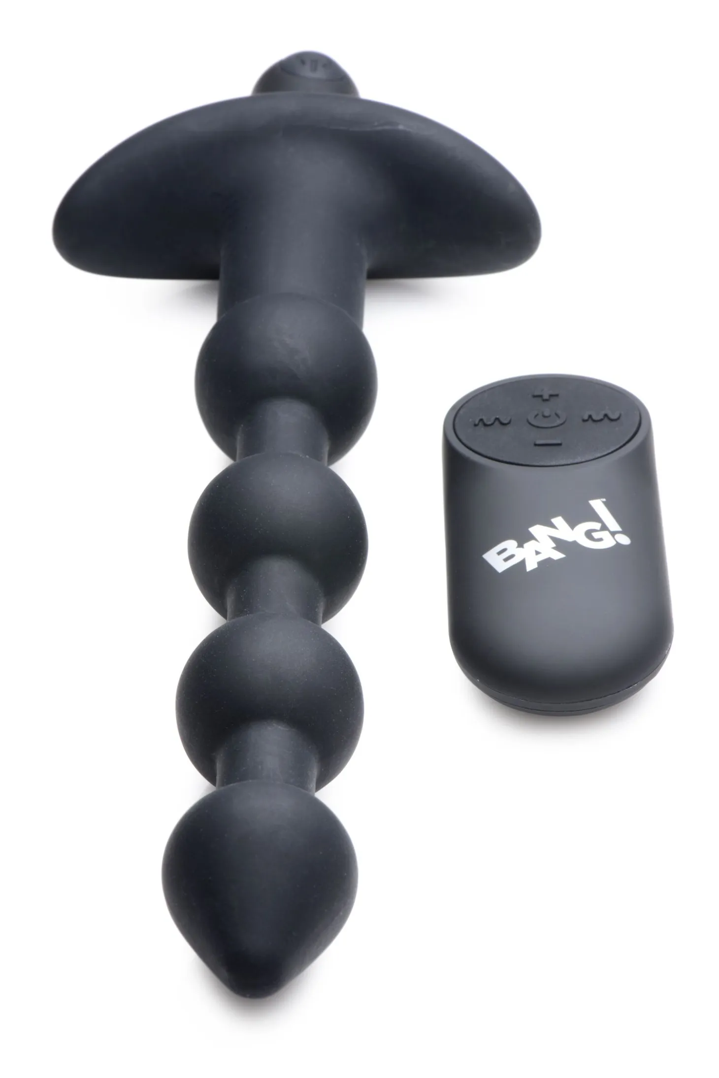 BANG! - 28X Boules Anales Vibrantes en Silicone avec Télécommande - Noir