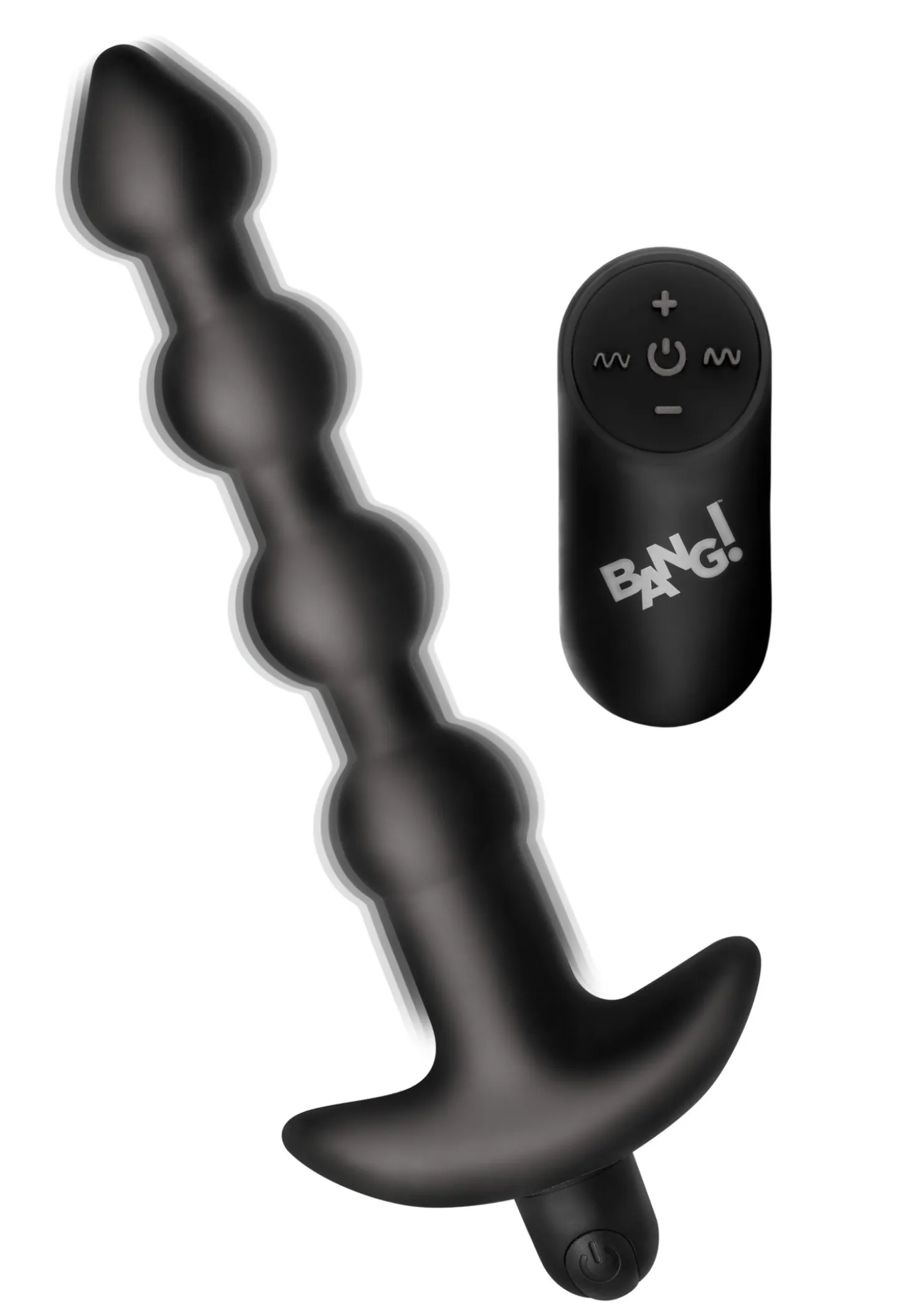 BANG! - 28X Boules Anales Vibrantes en Silicone avec Télécommande - Noir