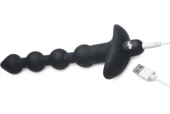 BANG! - 28X Boules Anales Vibrantes en Silicone avec Télécommande - Noir