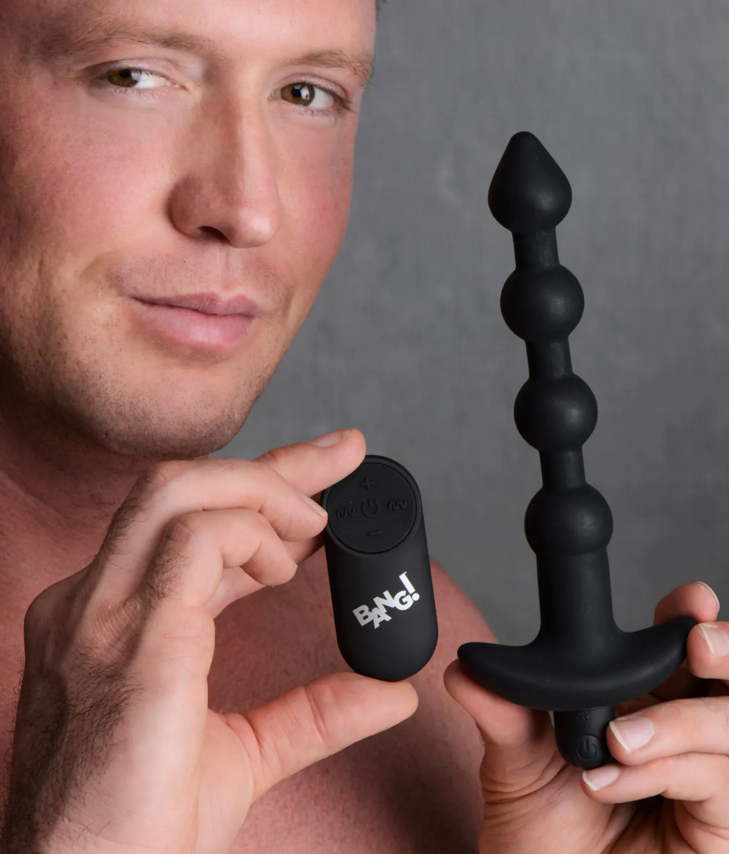 BANG! - 28X Boules Anales Vibrantes en Silicone avec Télécommande - Noir