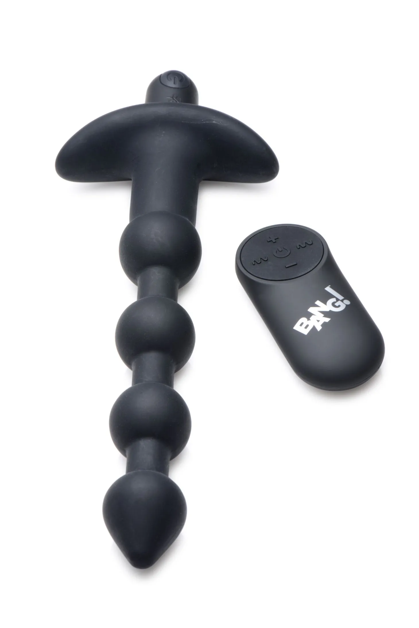 BANG! - 28X Boules Anales Vibrantes en Silicone avec Télécommande - Noir