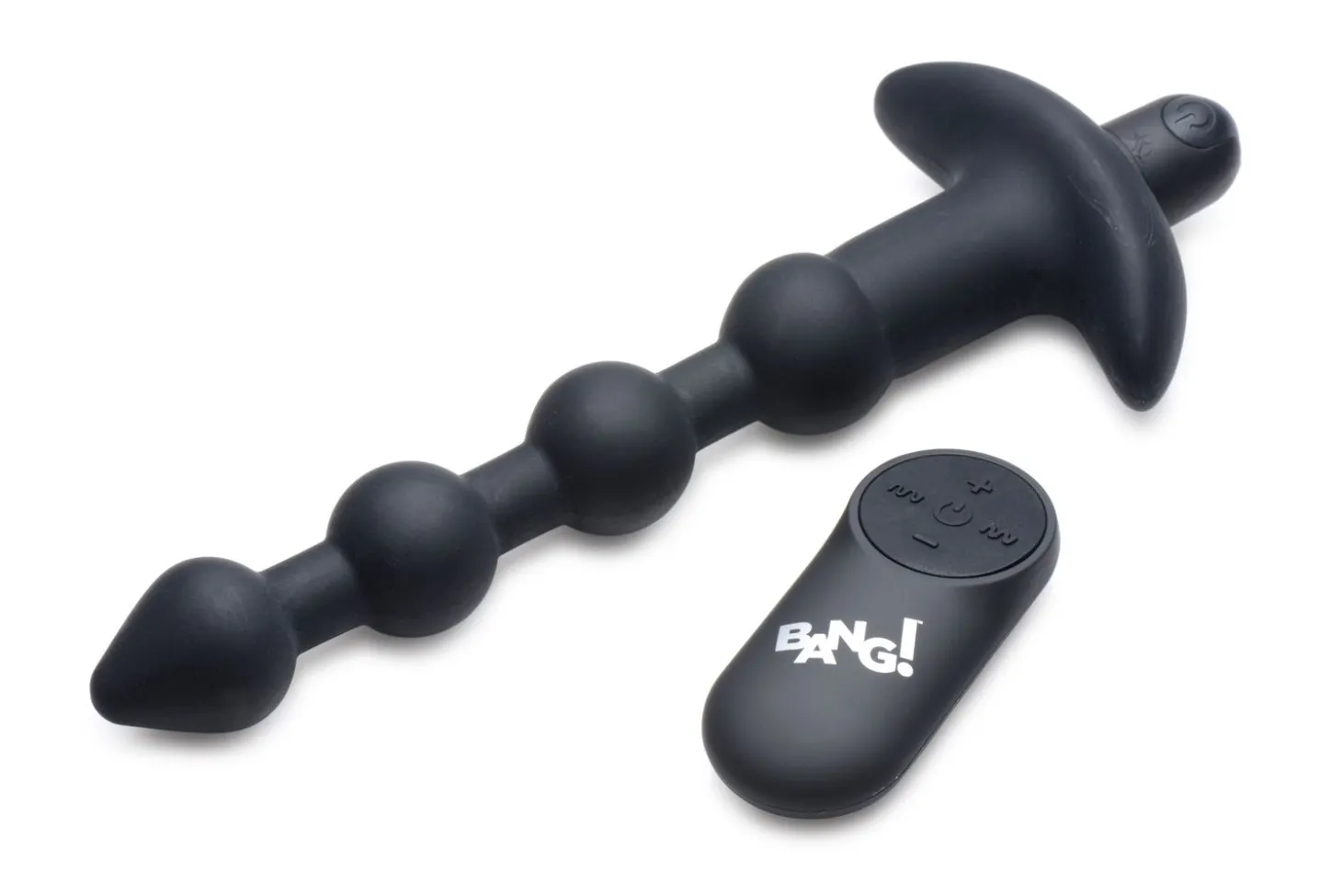 BANG! - 28X Boules Anales Vibrantes en Silicone avec Télécommande - Noir