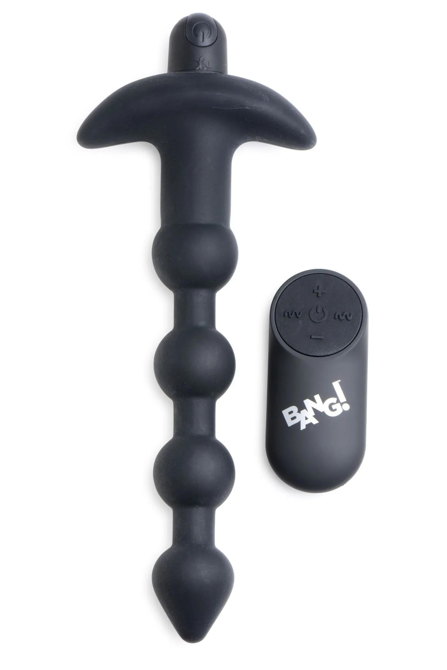 BANG! - 28X Boules Anales Vibrantes en Silicone avec Télécommande - Noir