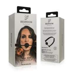 Bedroom Fantasies - Bâillon avec boule en silicone percée - Noir