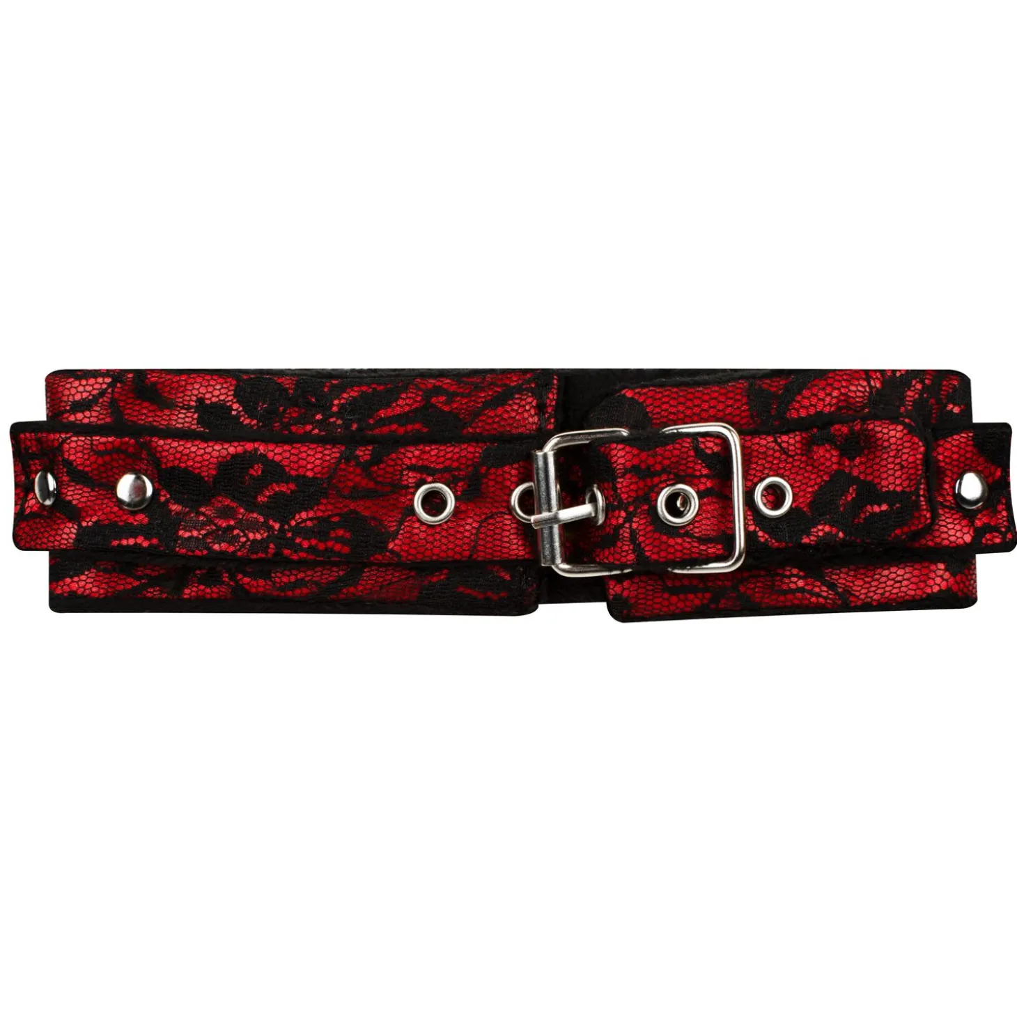 Bedroom Fantasies - Lace & Leather Look - Set Bondage 8 Pièces - Rouge