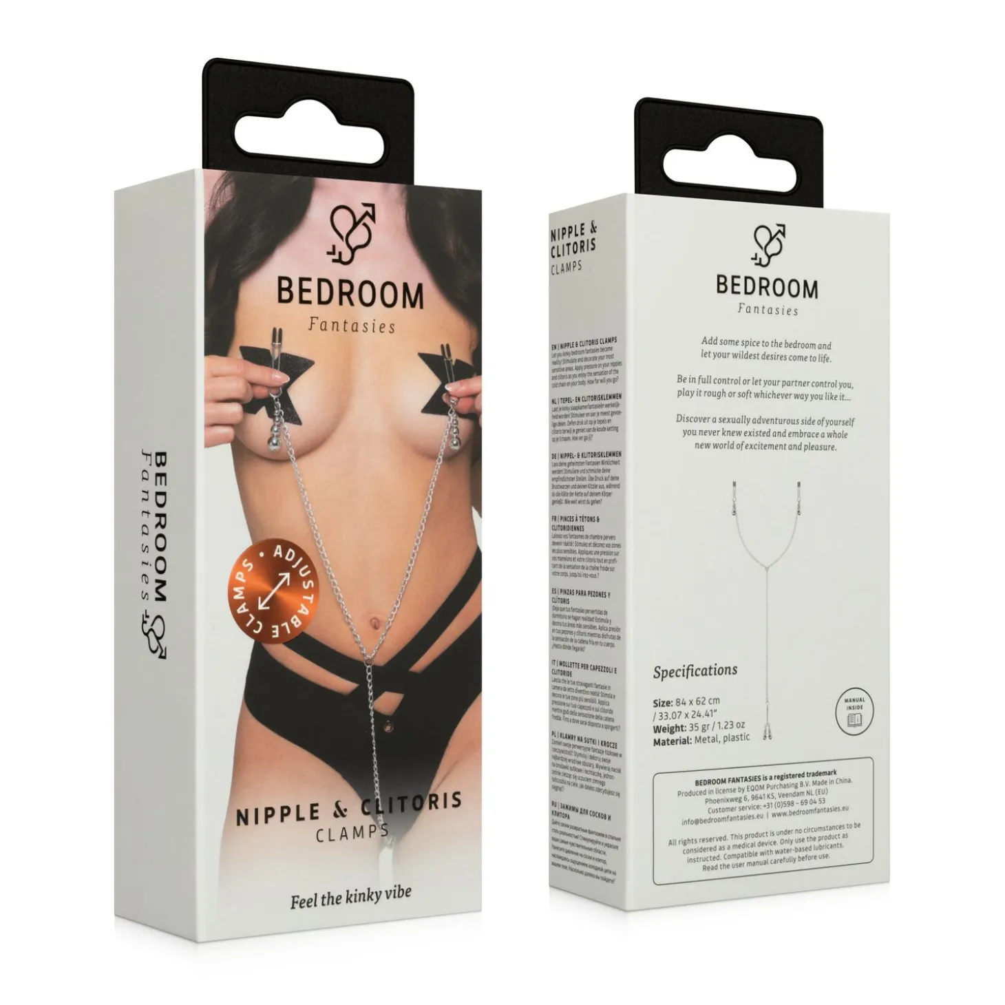 Bedroom Fantasies - Pinces pour Mamelons et Clitoris - Argent