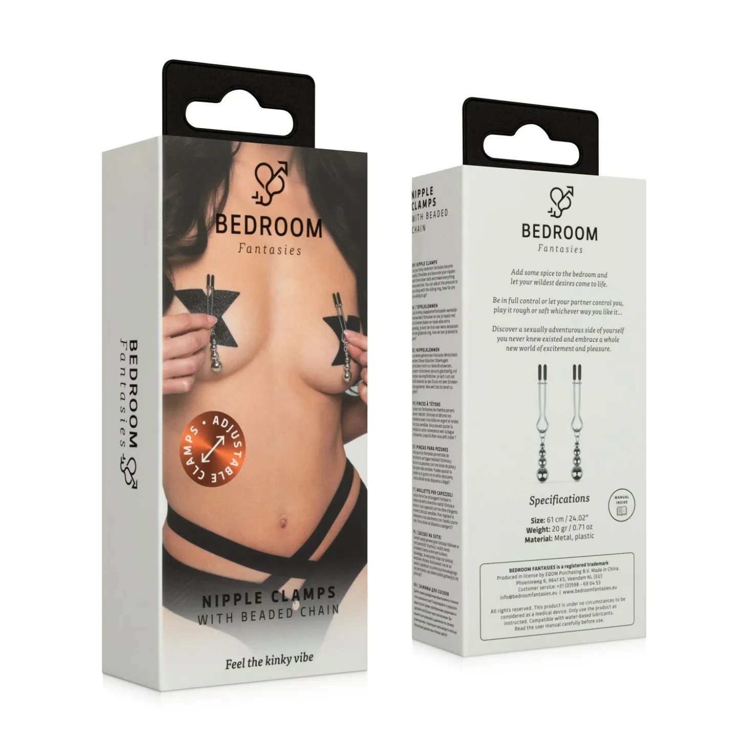 Bedroom Fantasies - Pinces pour Mamelons et Clitoris - Argent