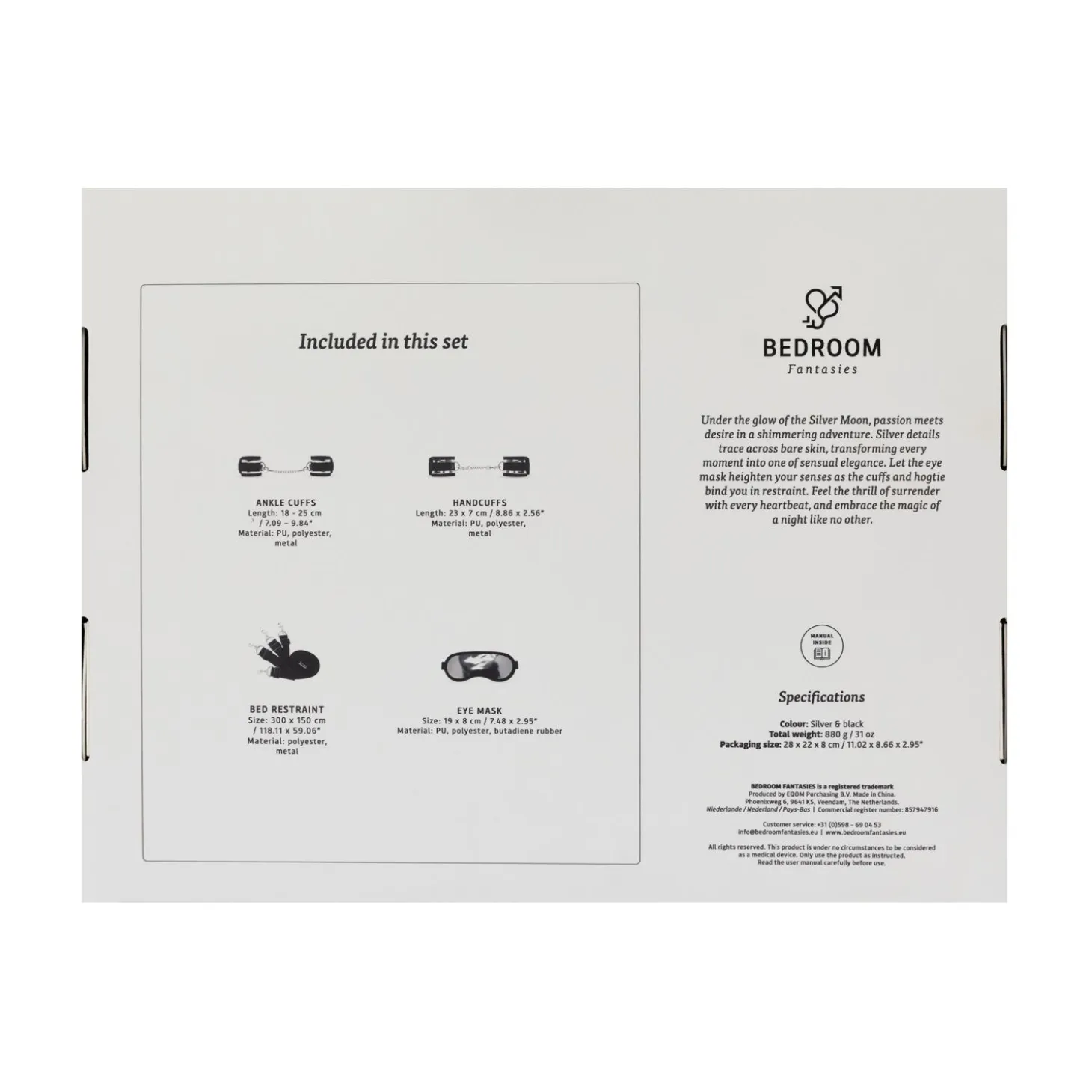 Bedroom Fantasies - Silver Moon Fantasy Play Kit - Bed restraint