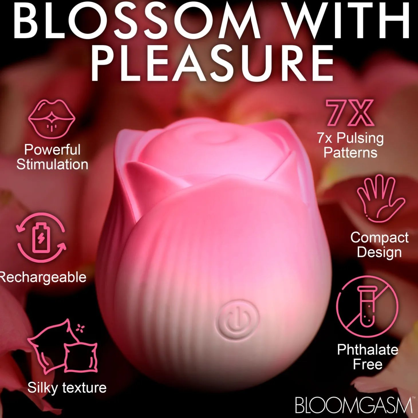 BLOOMGASM - Stimulateur Pétales Pulsants - Rose