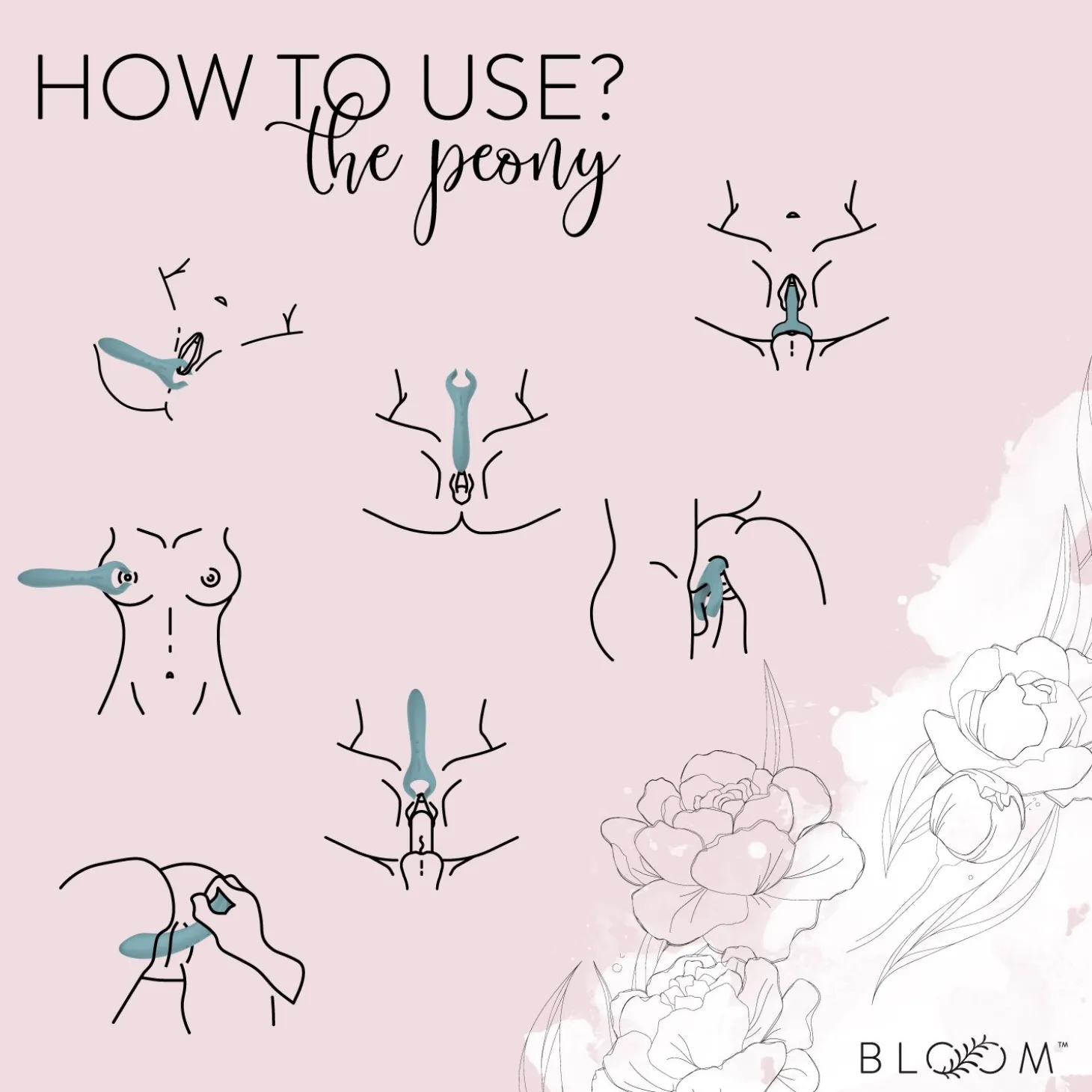 Bloom - The Peony Vibromasseur Couple - Double Vibration