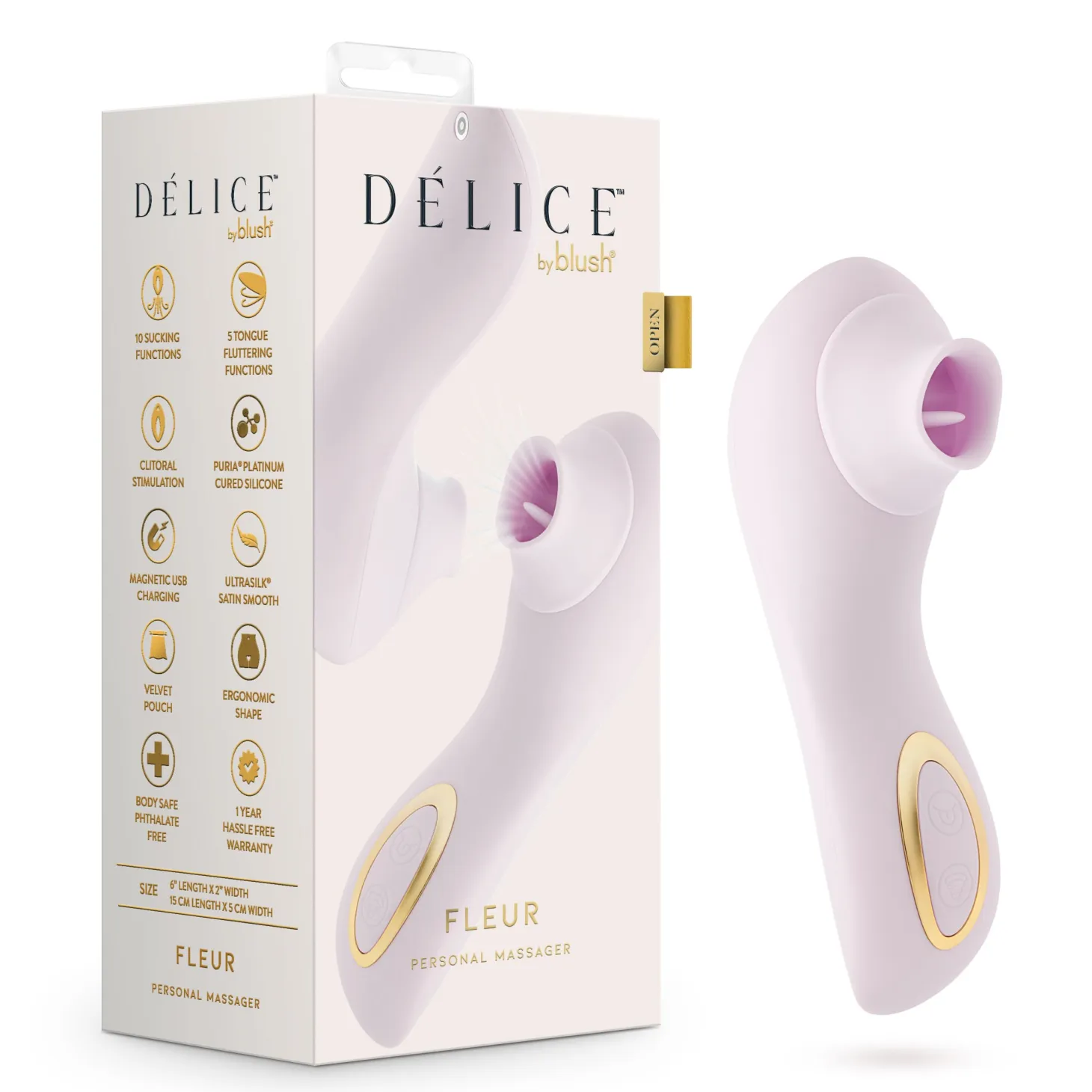 Blush - Delice Fleur Stimulateur à Pulsations d’Air - Barely Purple