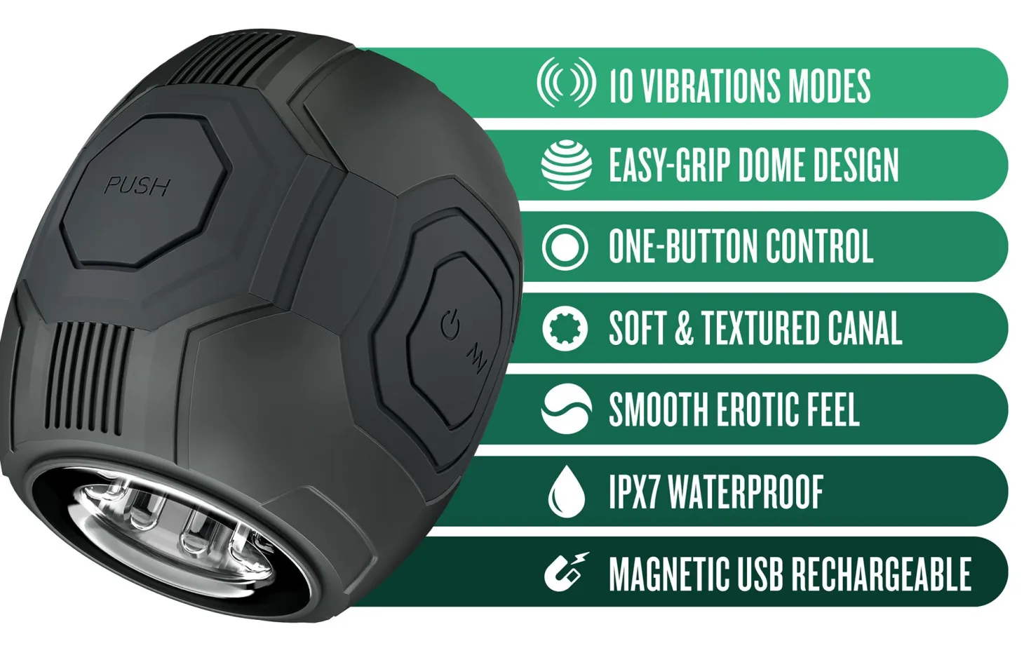 Blush Novelties - Masturbateur Vibrant Dome X - Noir