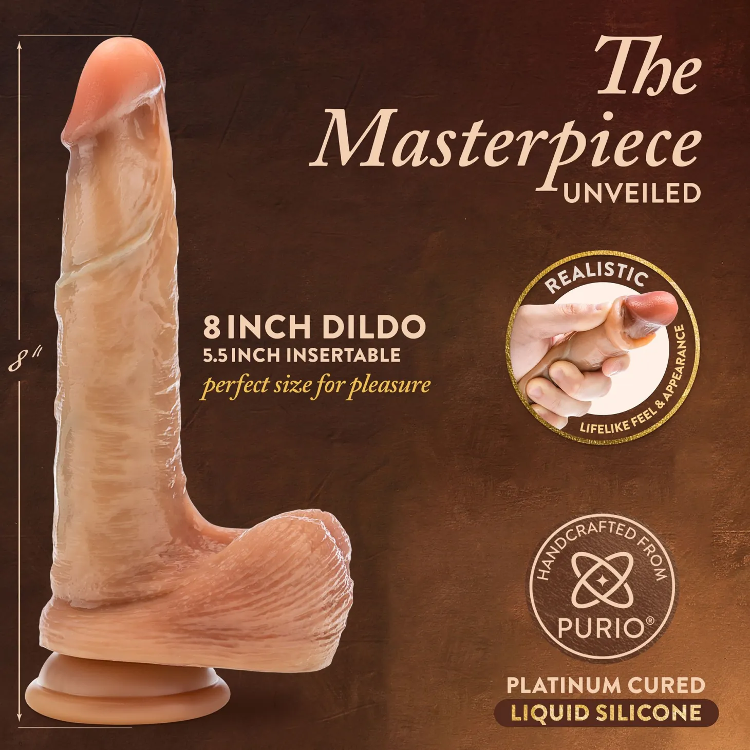 Blush - Renaissance DaVinci Godemichet avec Prépuce Coulissant - 20 cm