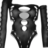Body asymétrique avec dos ouvert - Noir