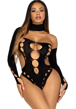 Body asymétrique avec dos ouvert - Noir