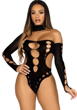 Body asymétrique avec dos ouvert - Noir
