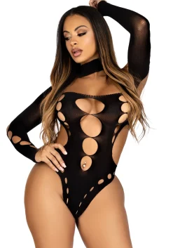 Body asymétrique avec dos ouvert - Noir