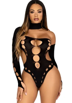 Body asymétrique avec dos ouvert - Noir