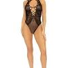 Body en Dentelle Filet - Noir