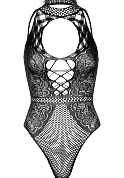 Body en Dentelle Filet - Noir