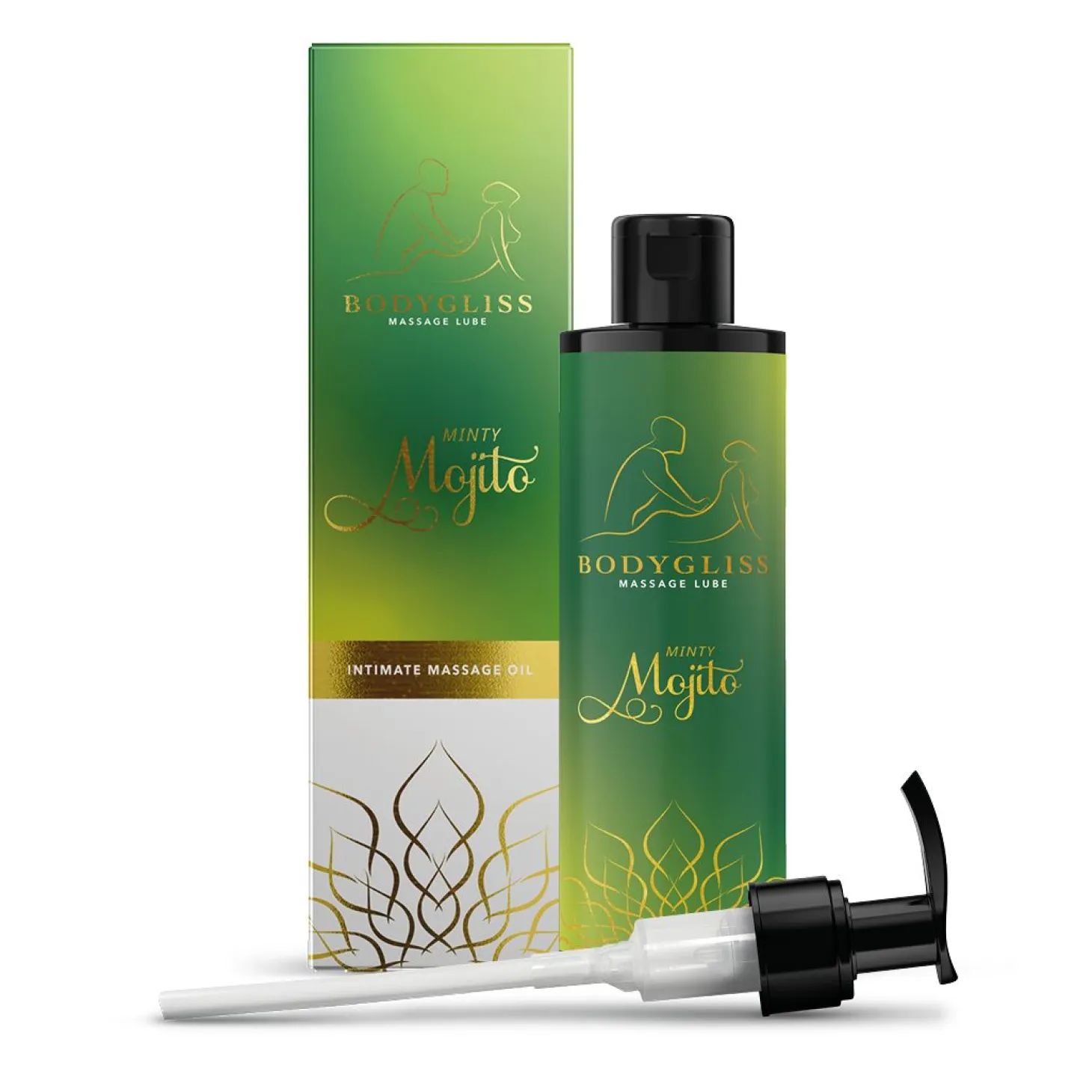 BodyGliss – Huile de Massage et Lubrifiant 2-en-1 Minty Mojito – 150 ml