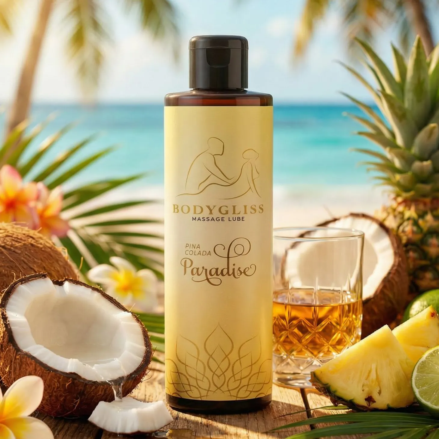 BodyGliss - Huile de Massage et Lubrifiant en Un Pina Colada - 150 ml