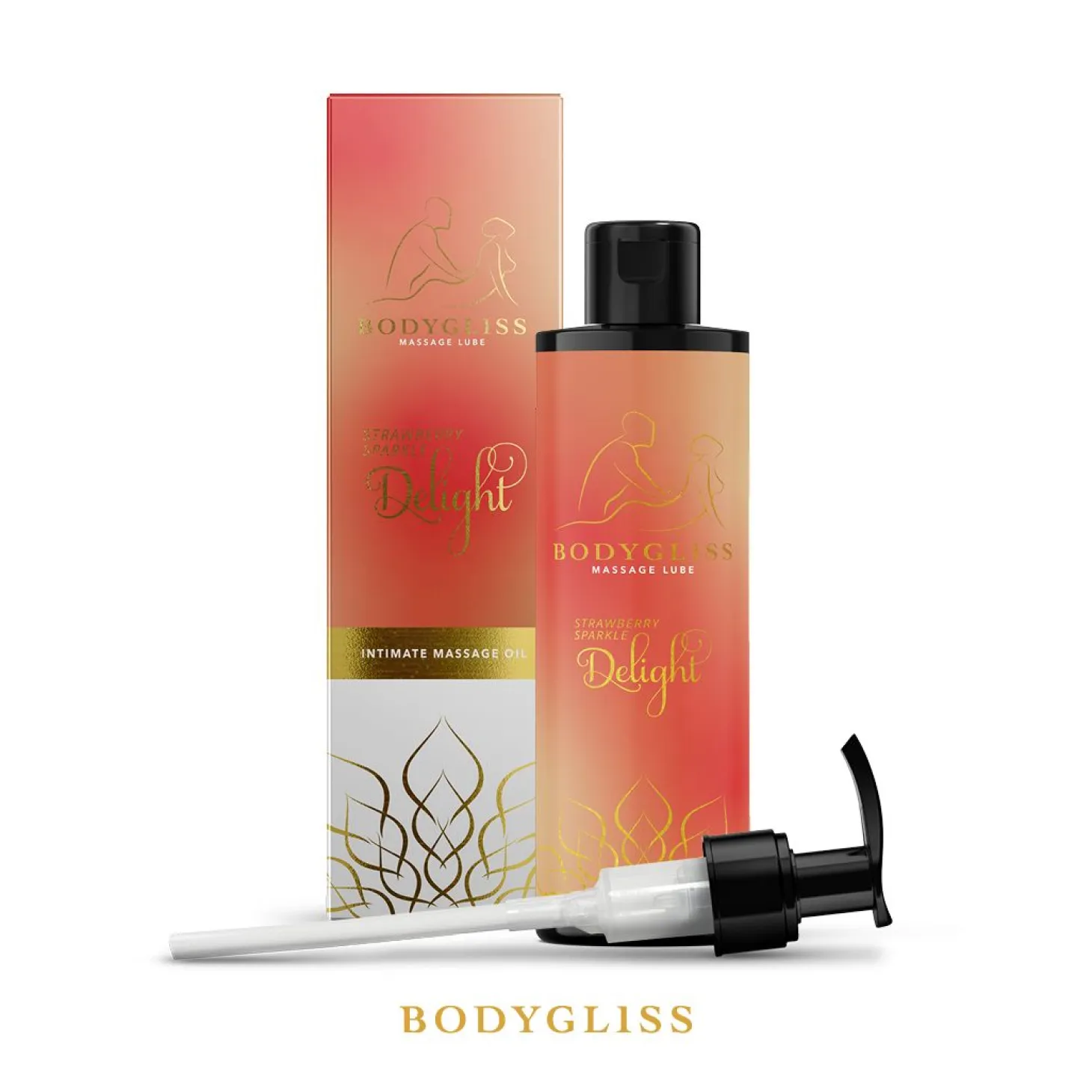 BodyGliss - Huile de massage et lubrifiant fraise et champagne - 150 ml