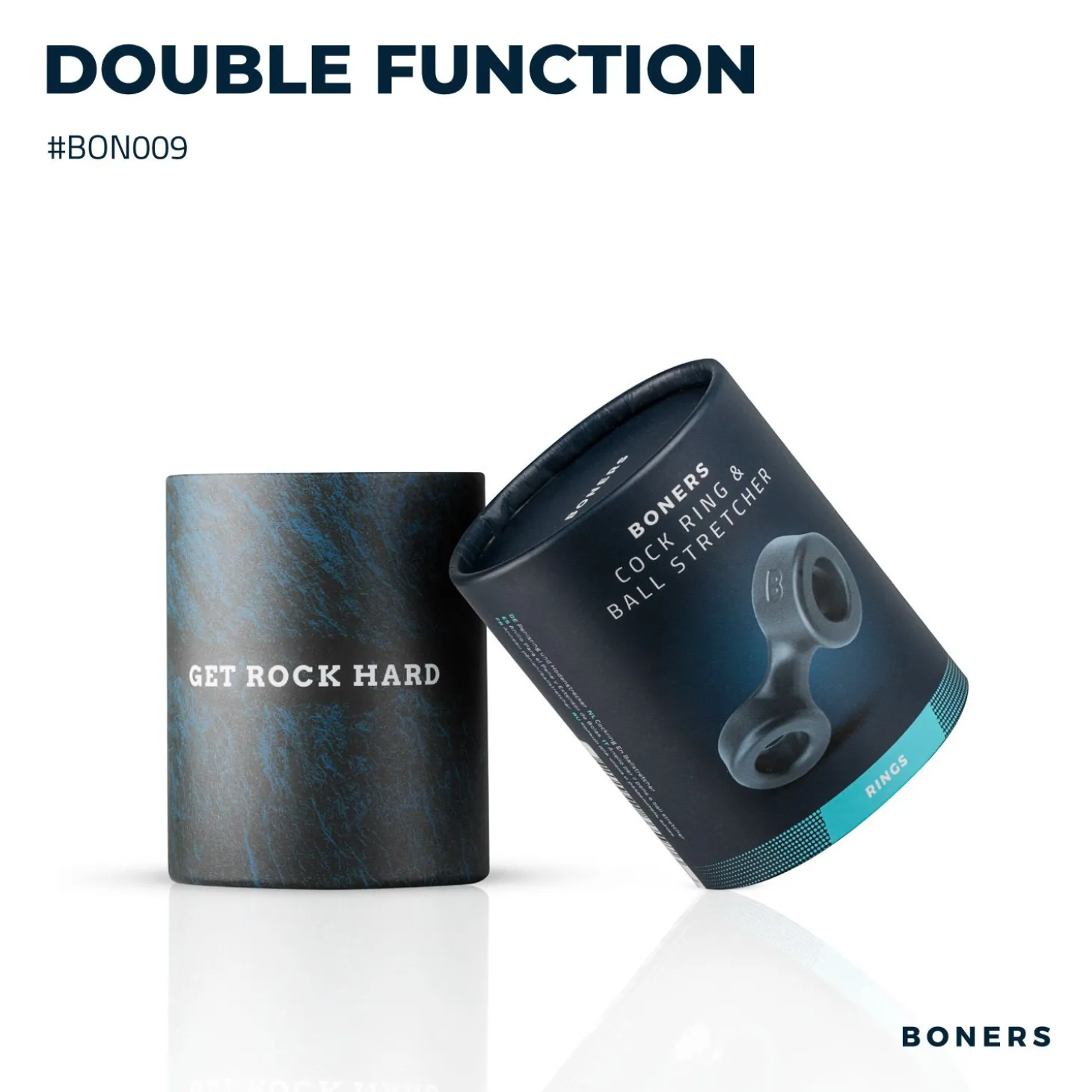 Boners Anneau pénien et séparateur de testicules - Gris