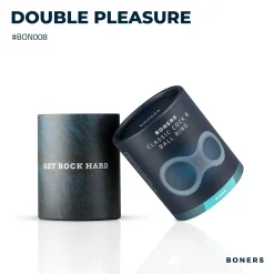 Boners - Anneau pénien et séparateur de testicules en silicone - Gris