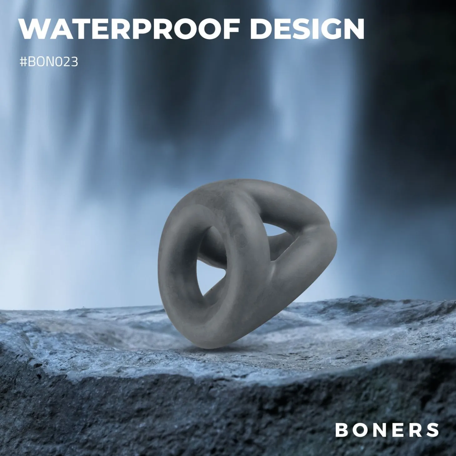 Boners Anneau pénien triple en silicone liquide