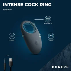 Boners - Anneau pénien vibrant - Gris