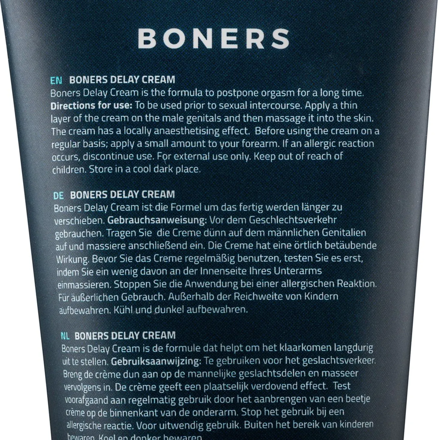 Boners - Crème retardante - 100 ml