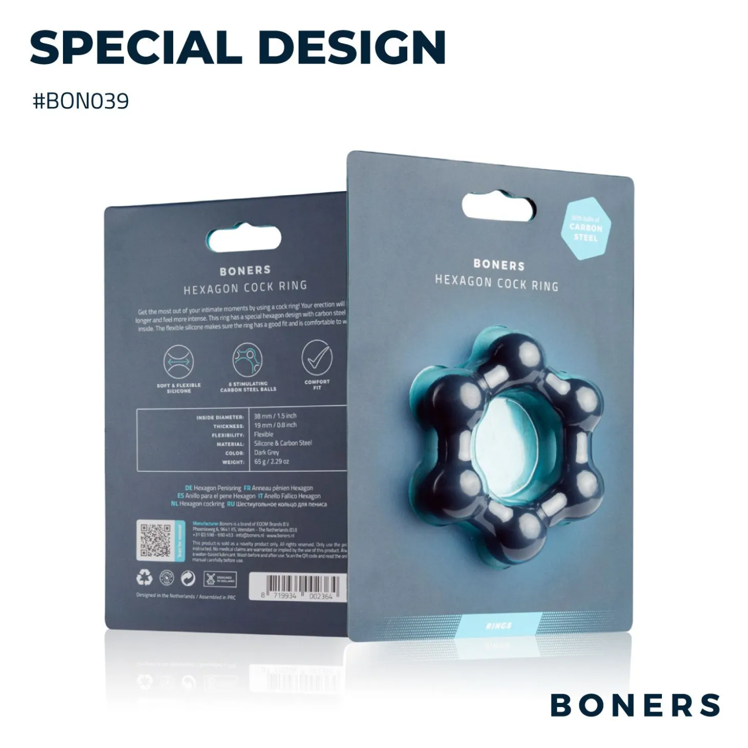 Boners Hexagone avec boules d'acier