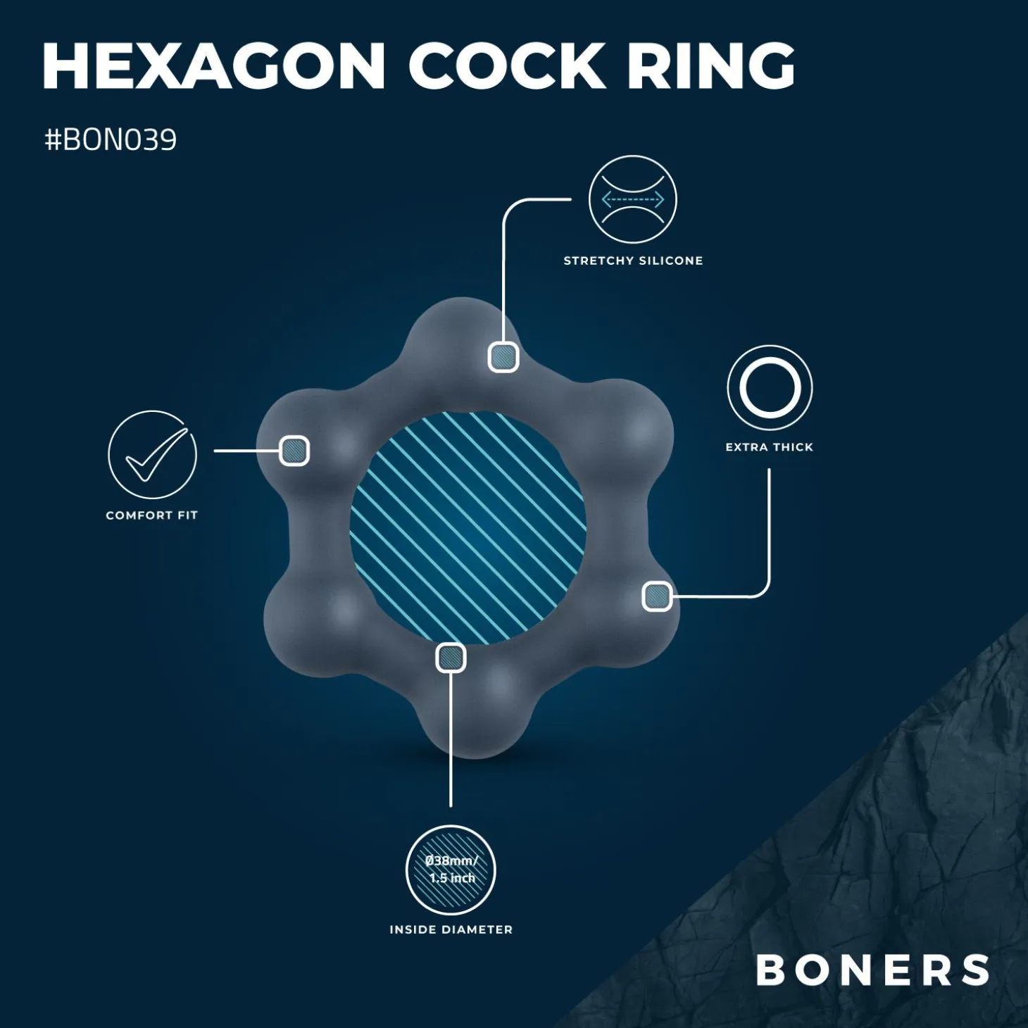 Boners Hexagone avec boules d'acier