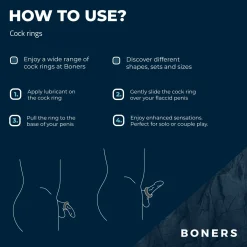 Boners - Lot de 6 anneaux péniens/testiculaires - Silicone