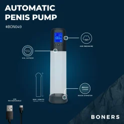 Boners - Pompe à pénis avec écran LCD