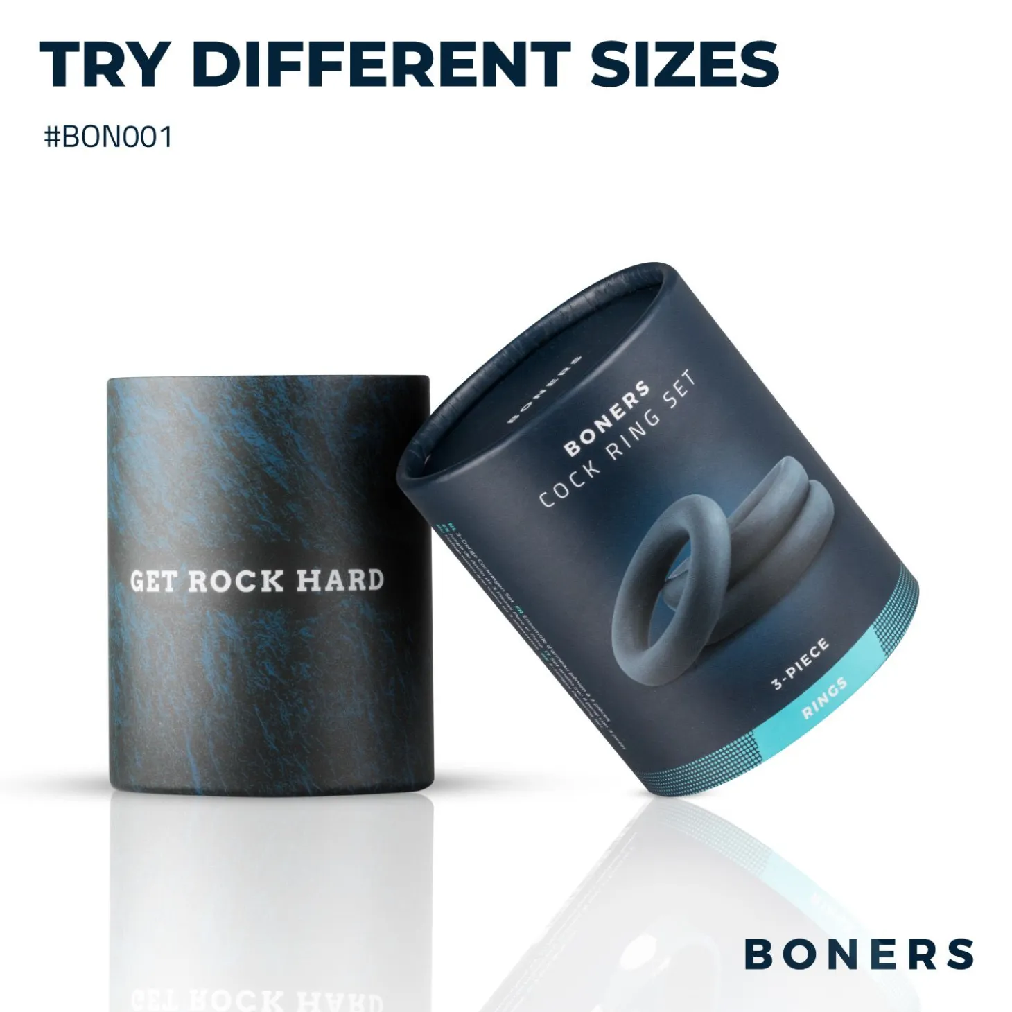 Boners - Set de 3 anneaux péniens - Gris