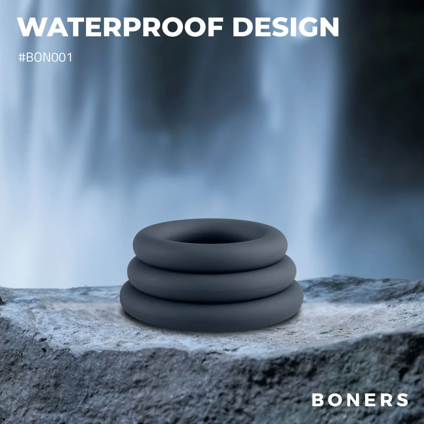Boners - Set de 3 anneaux péniens - Gris