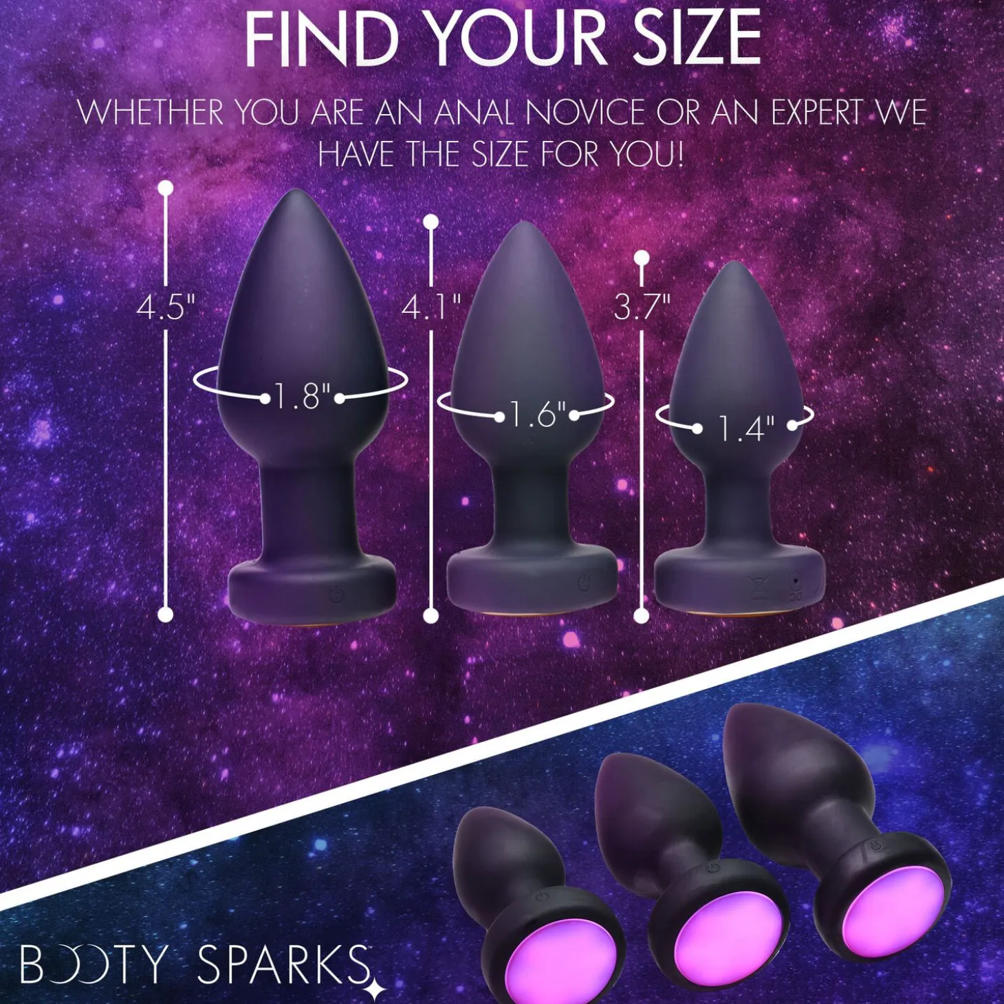 BOOTY SPARKS - Plug Anal Lumineux - Rechargeable & Petit Format