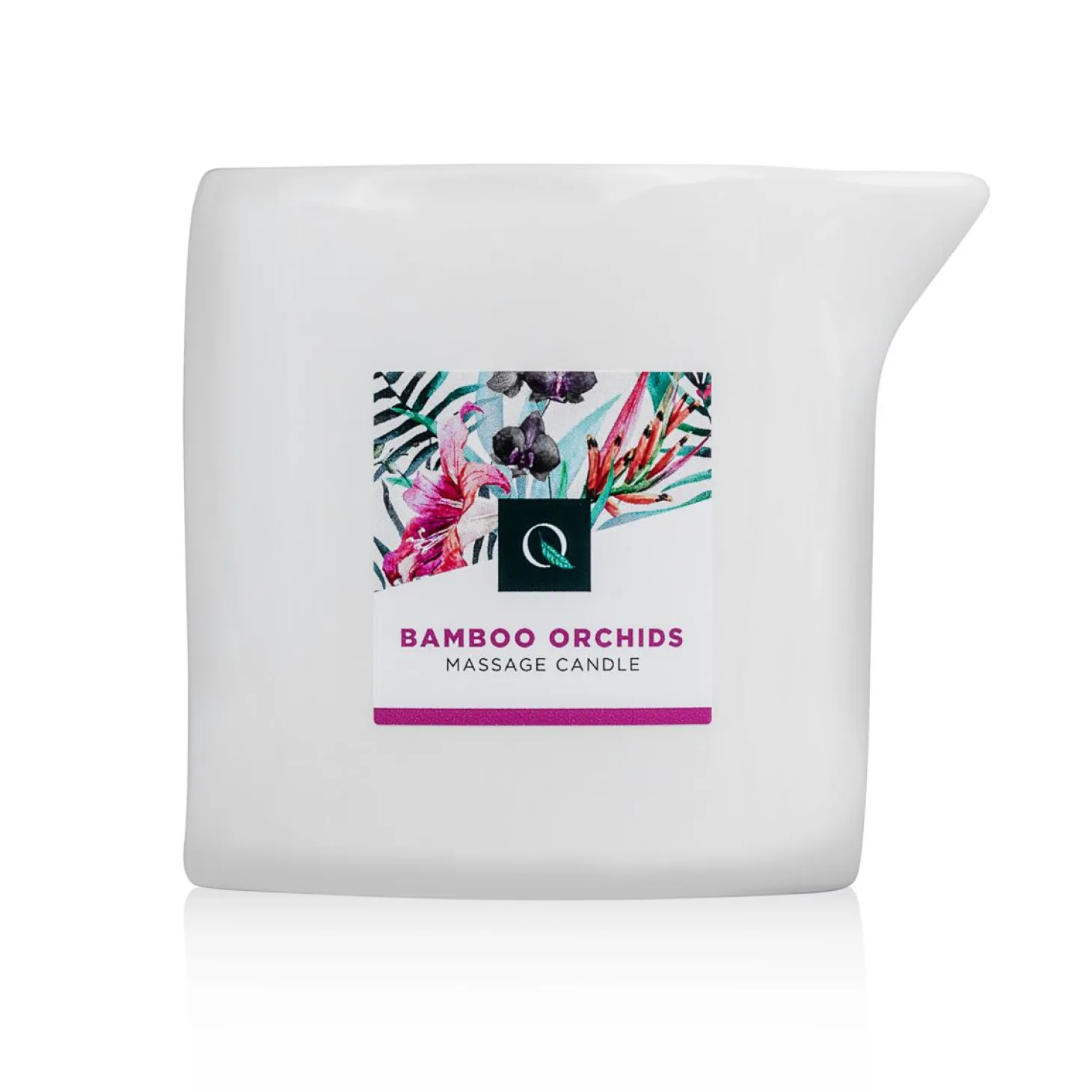 Bougie de massage orchidées en bambou Exotiq - 200 g