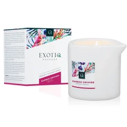 Bougie de massage orchidées en bambou Exotiq - 200 g