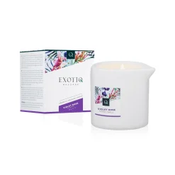 Bougie de massage rose violette Exotiq - 60 g